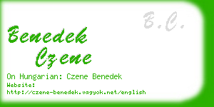 benedek czene business card